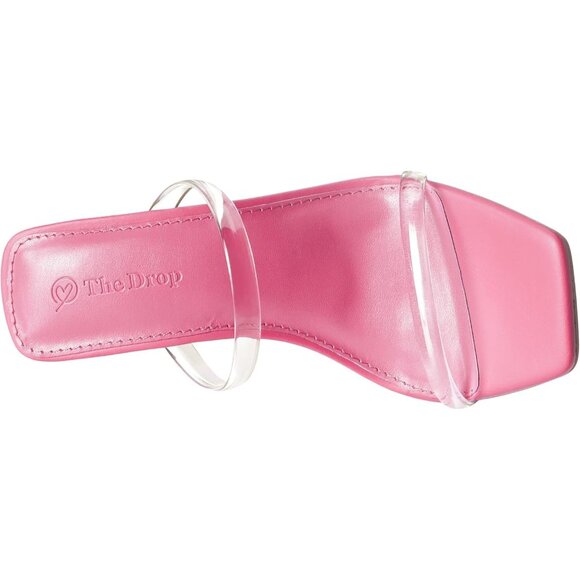 🆕 Women Pink Avery Square Toe Two Strap Staples Elevate High Heeled Sandal - Picture 8 of 8